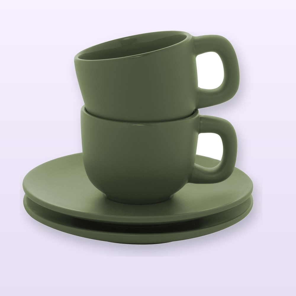 Set tazzine da caffè - verde