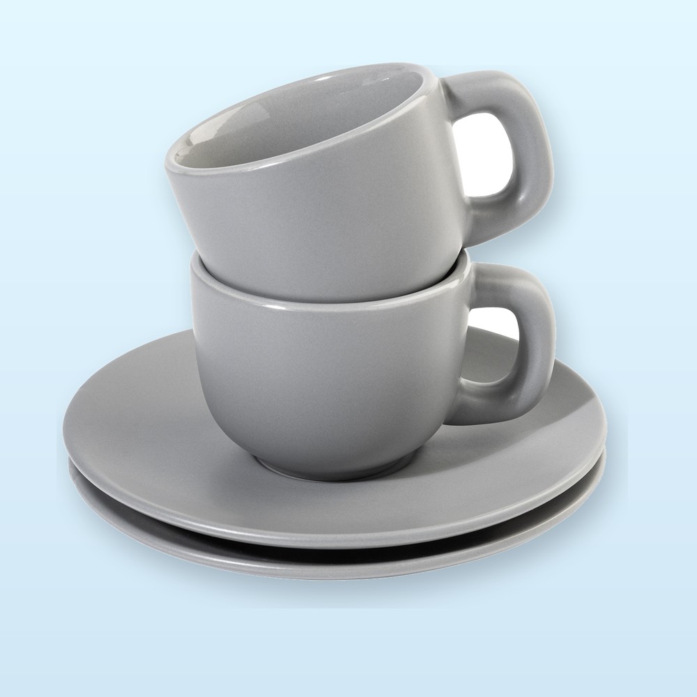 Set tazzine da caffè - grigio