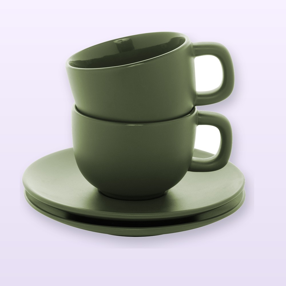 Set tazze da cappuccino - verde