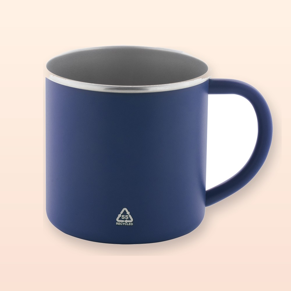 Tazza in acciaio riciclato - blu