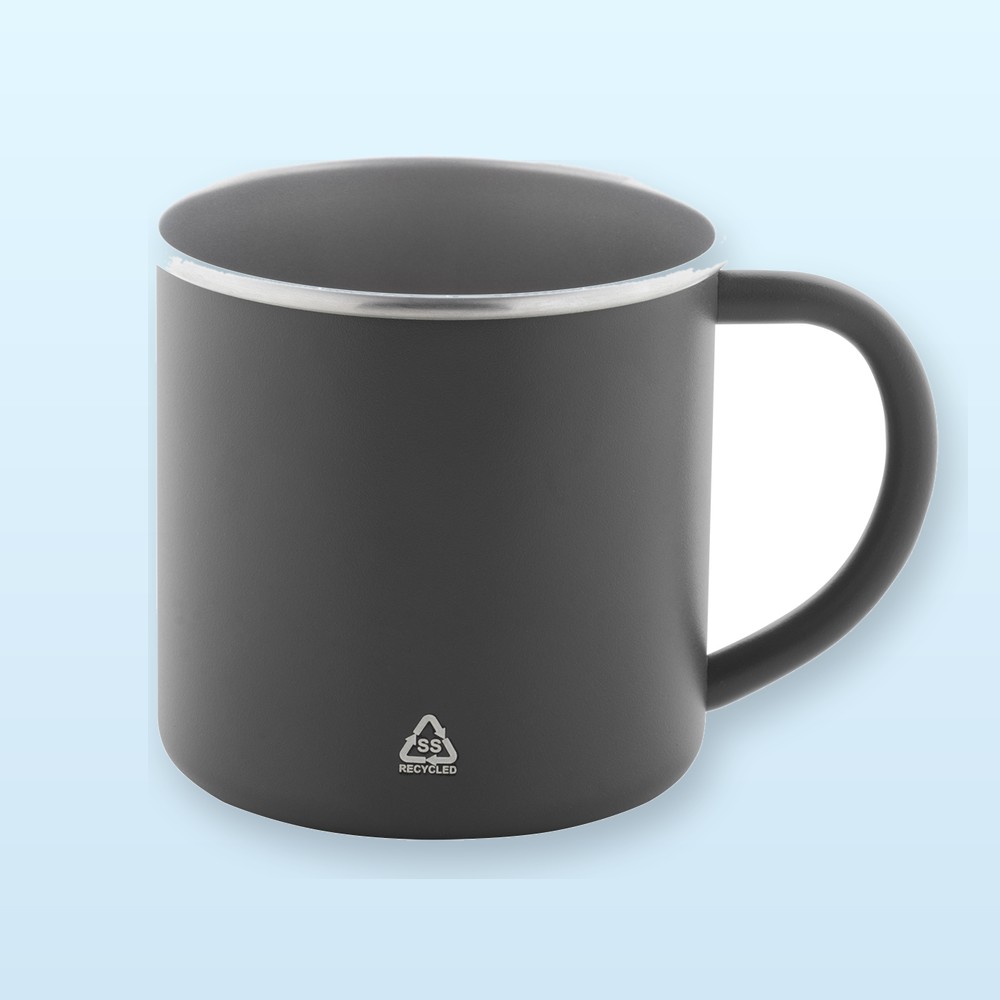 Tazza in acciaio riciclato - grigio