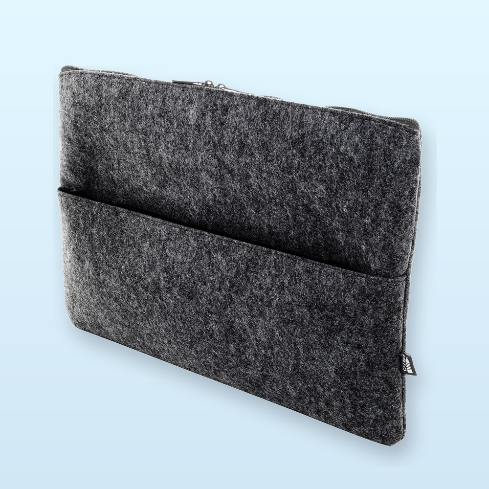 Borsa porta computer in feltro RPET - grigio scuro