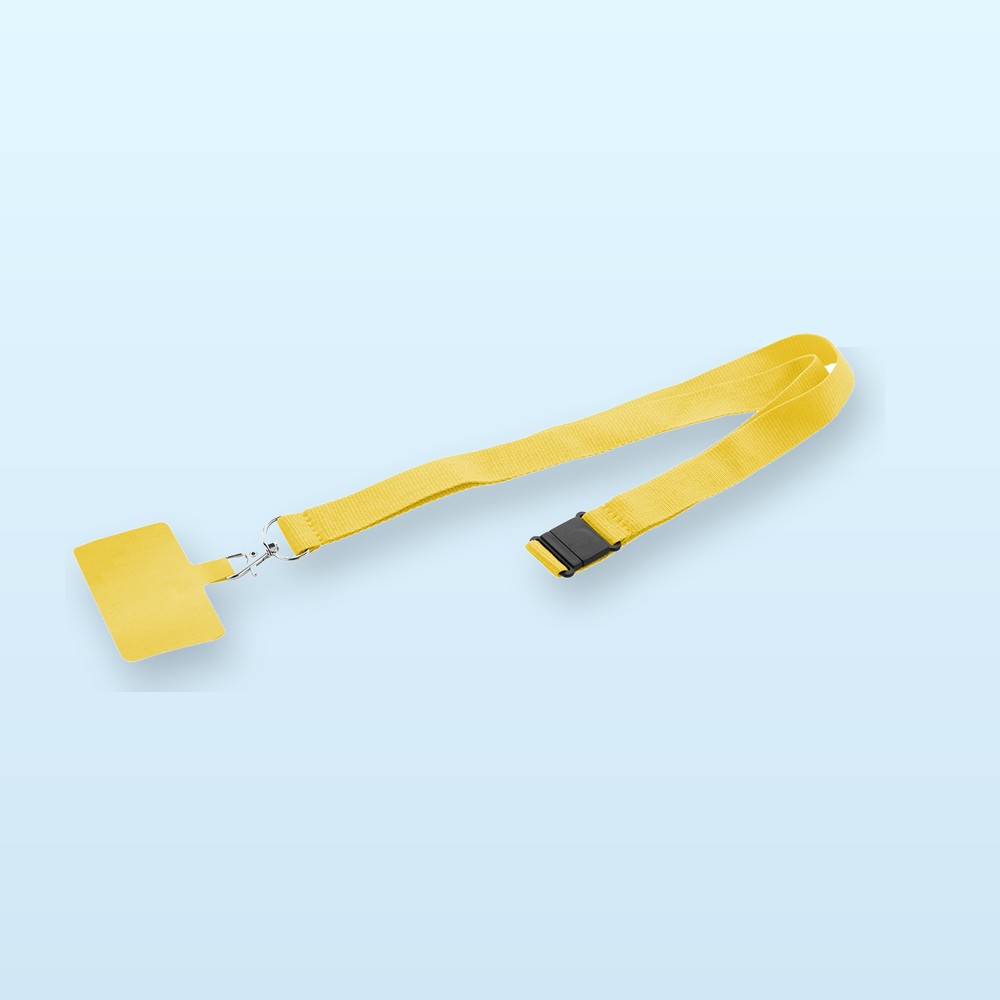 Lanyard in RPET portacellulare - giallo