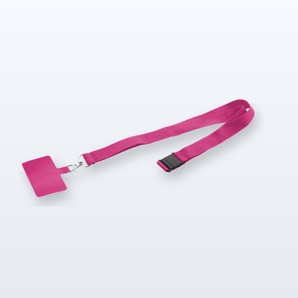 Lanyard in RPET portacellulare - fucsia