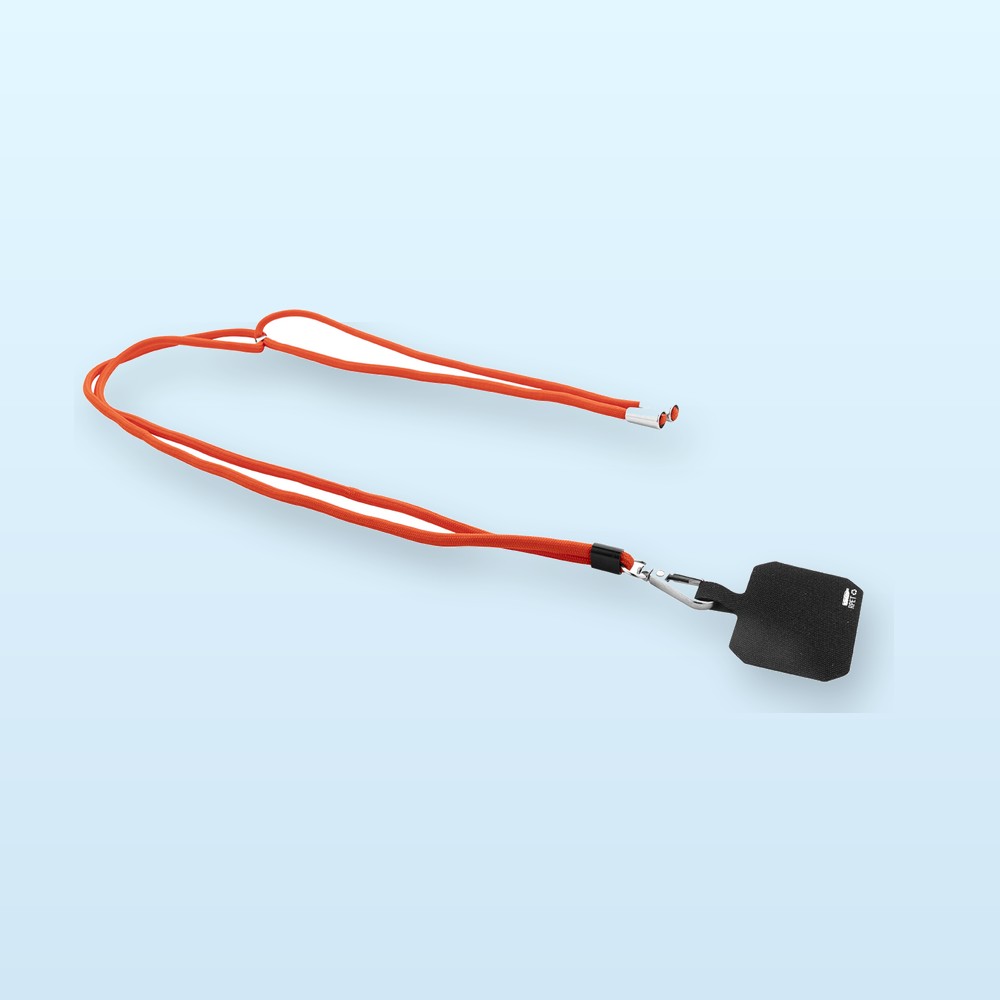 Lanyard in RPET portacellulare - rosso