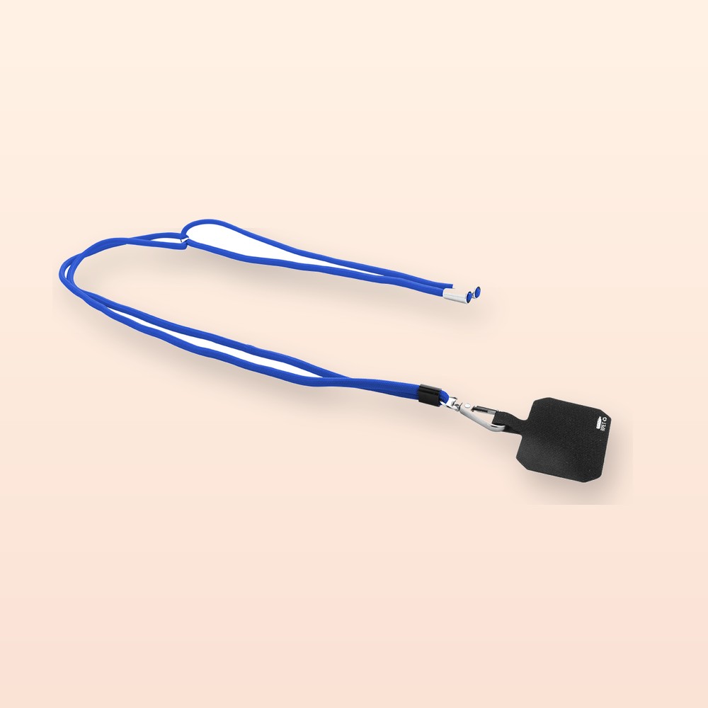 Lanyard in RPET portacellulare - blu