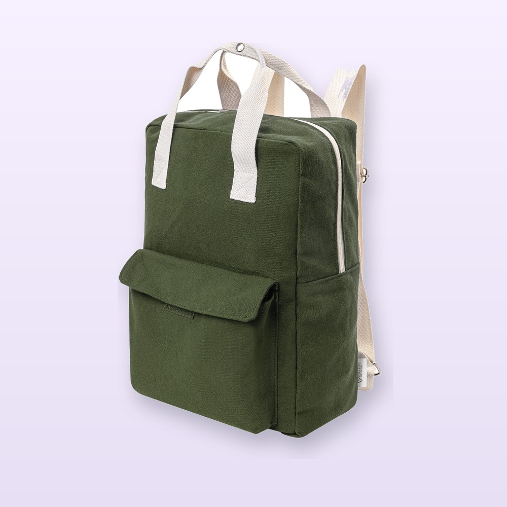 Zaino in canvas riciclato - verde