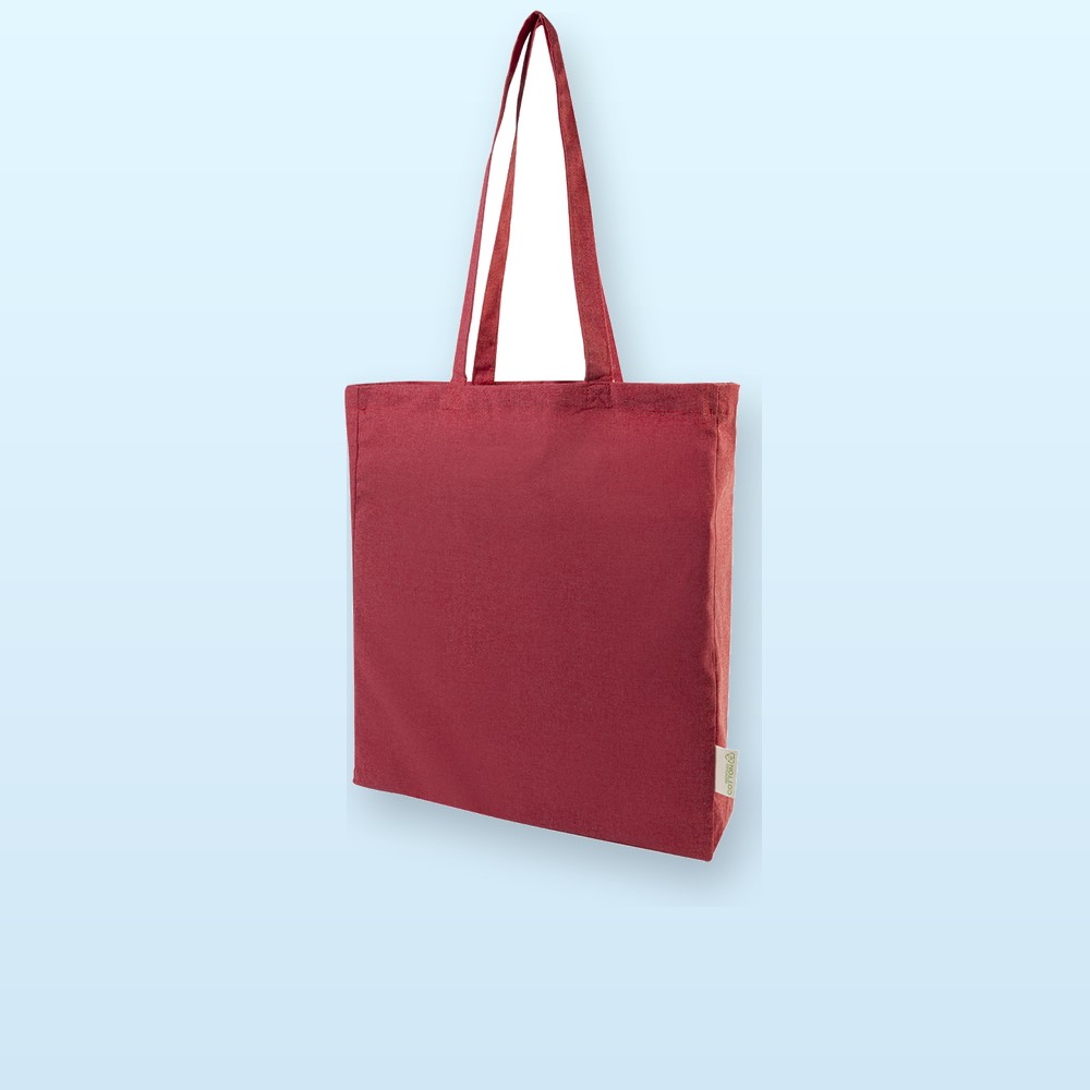 Shopper in cotone riciclato - rosso
