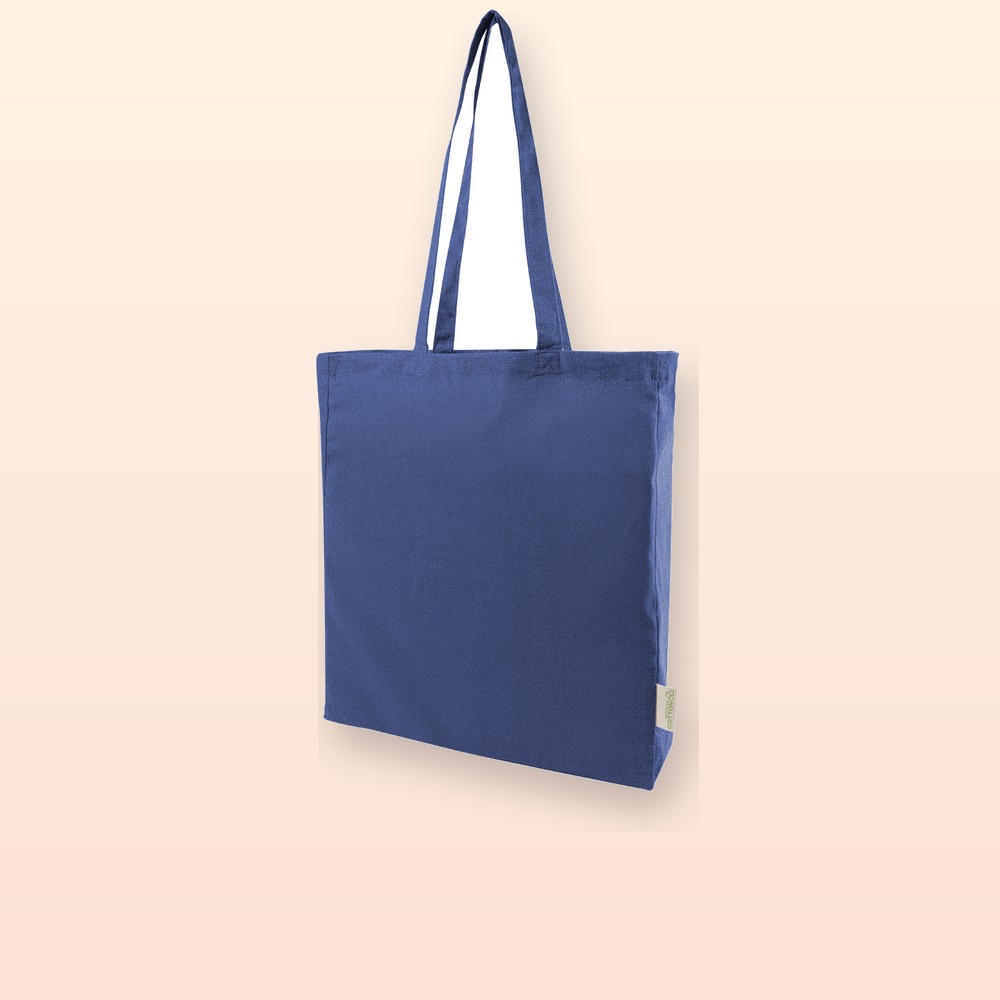 Shopper in cotone riciclato - blu