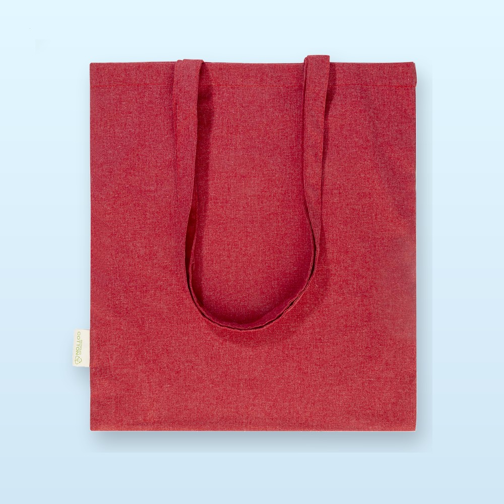 Shopper in cotone riciclato - rosso
