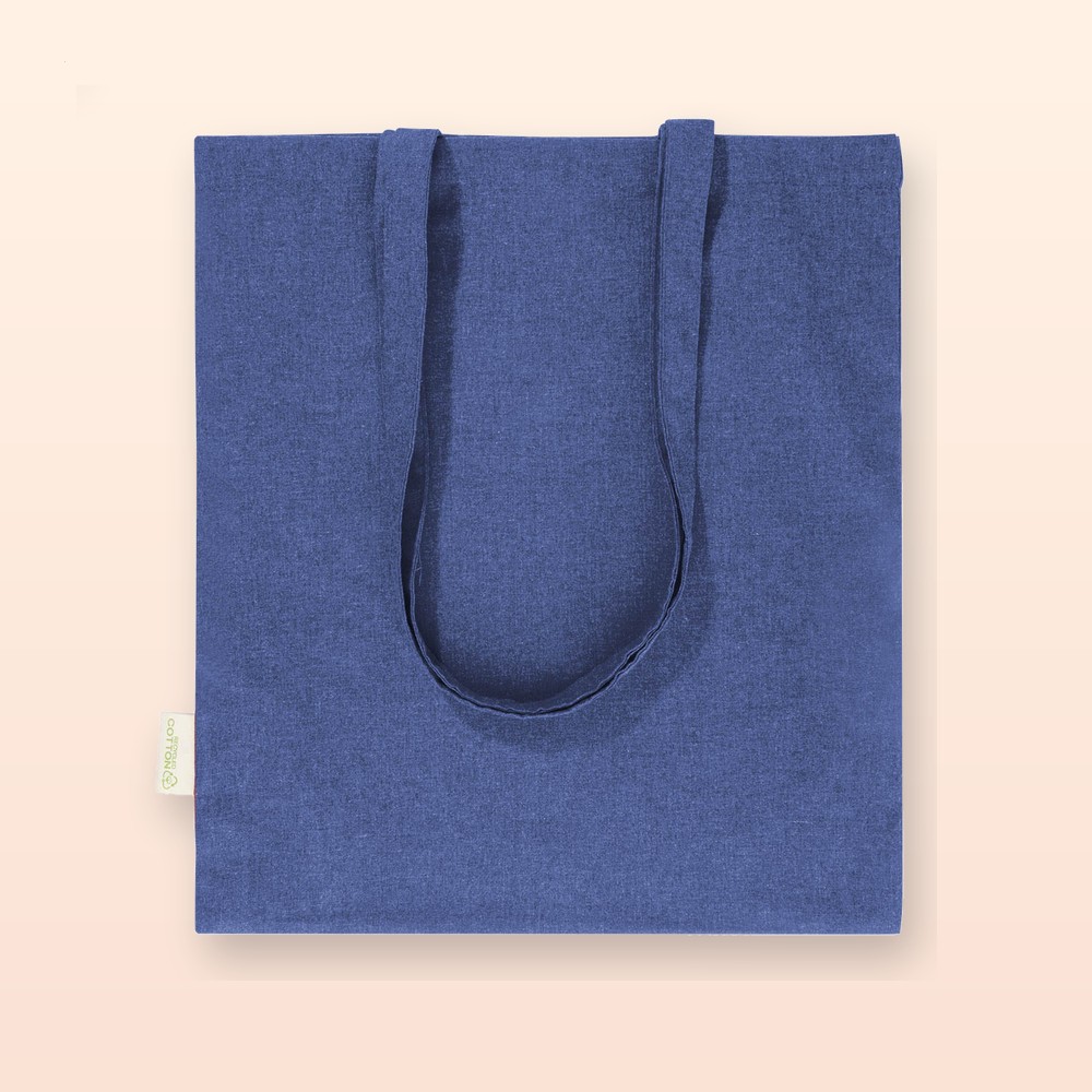 Shopper in cotone riciclato - blu