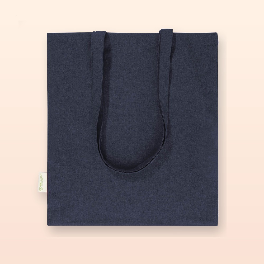 Shopper in cotone riciclato - blu scuro