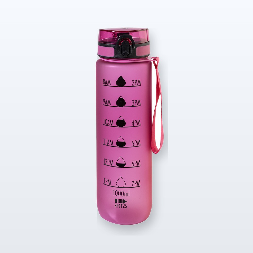 Borraccia motivazionale in RPET - fucsia