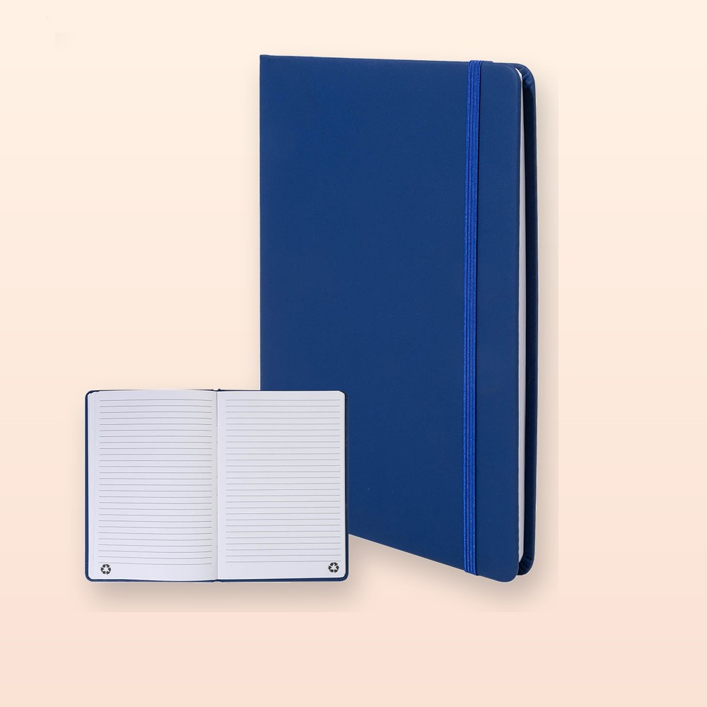 Quaderno in PU riciclata (RPU) - blu