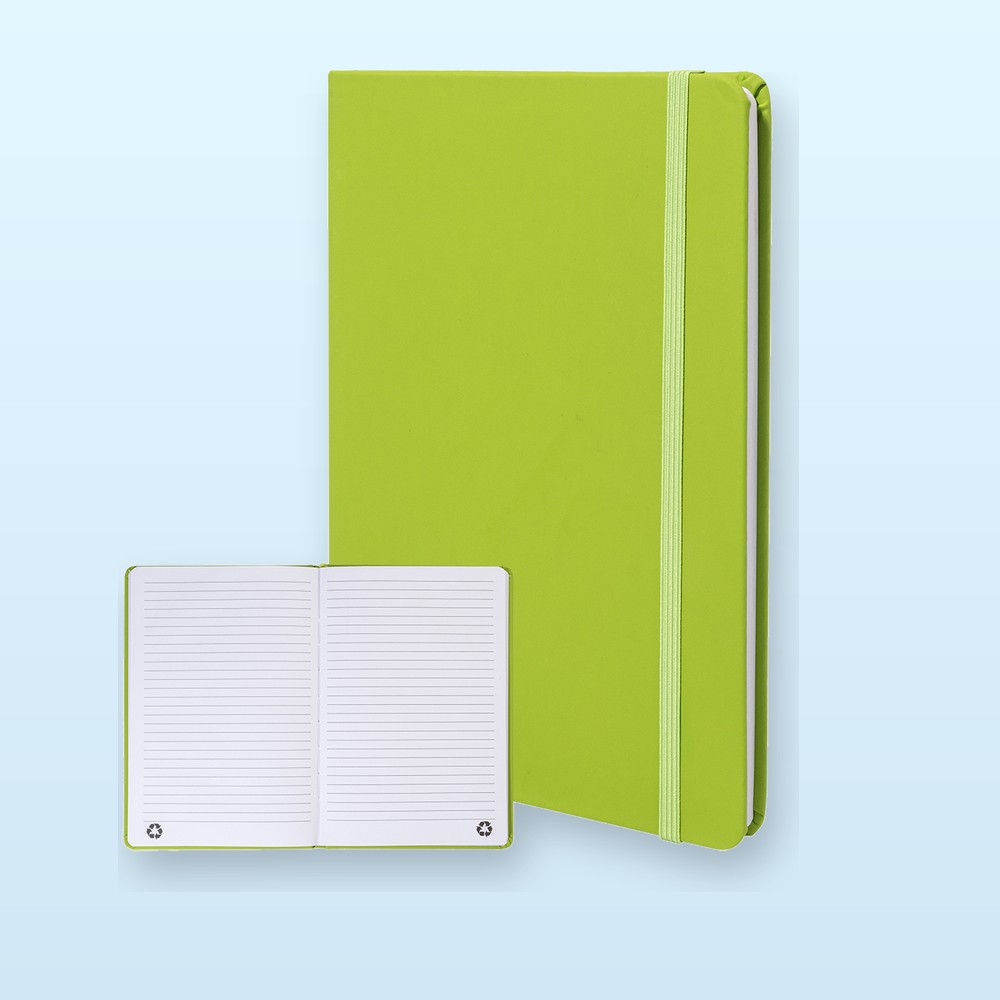 Quaderno in PU riciclata (RPU) - lime verde