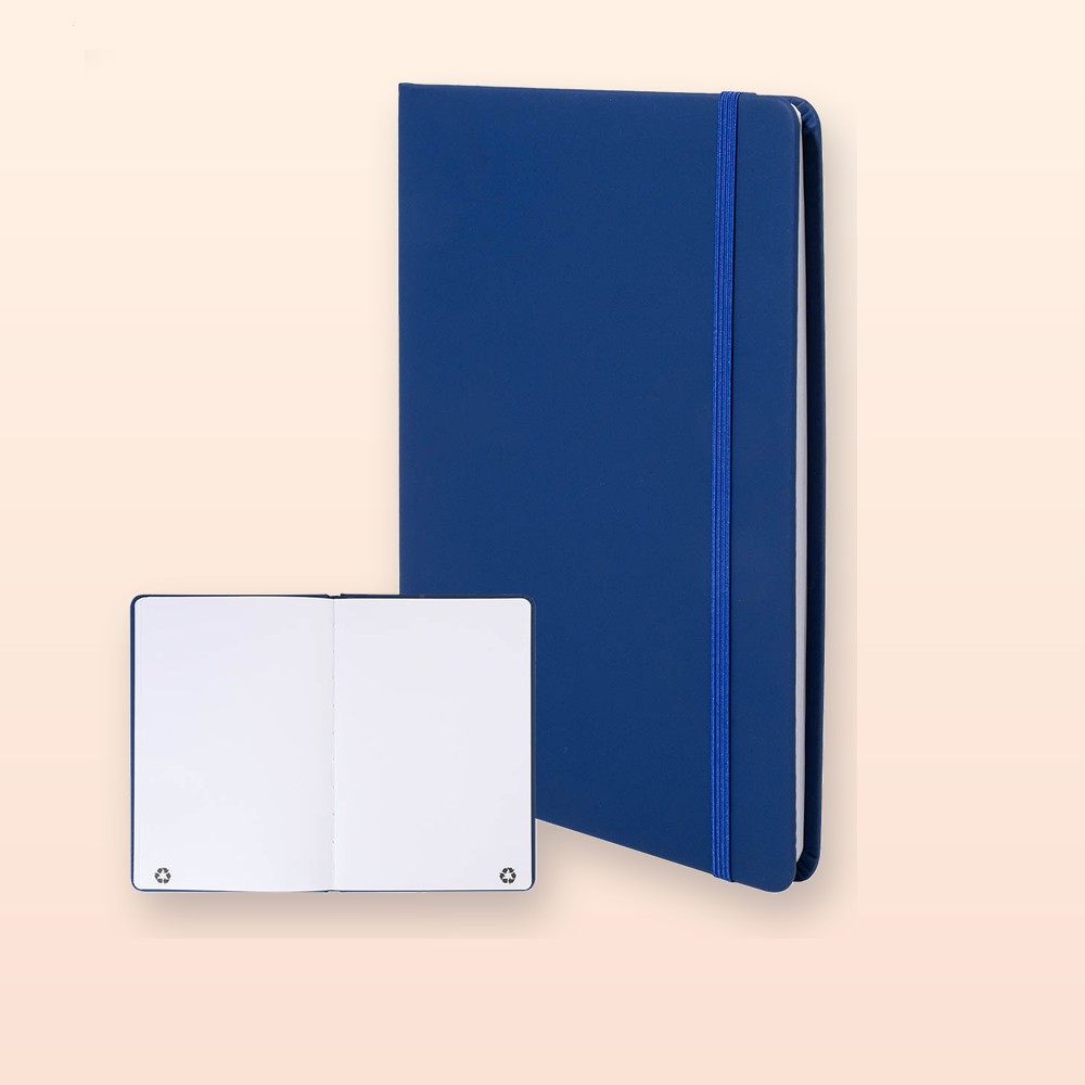 Quaderno in PU riciclato (RPU) - blu