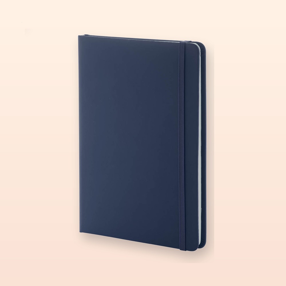 Quaderno in PU riciclato (RPU) - blu scuro