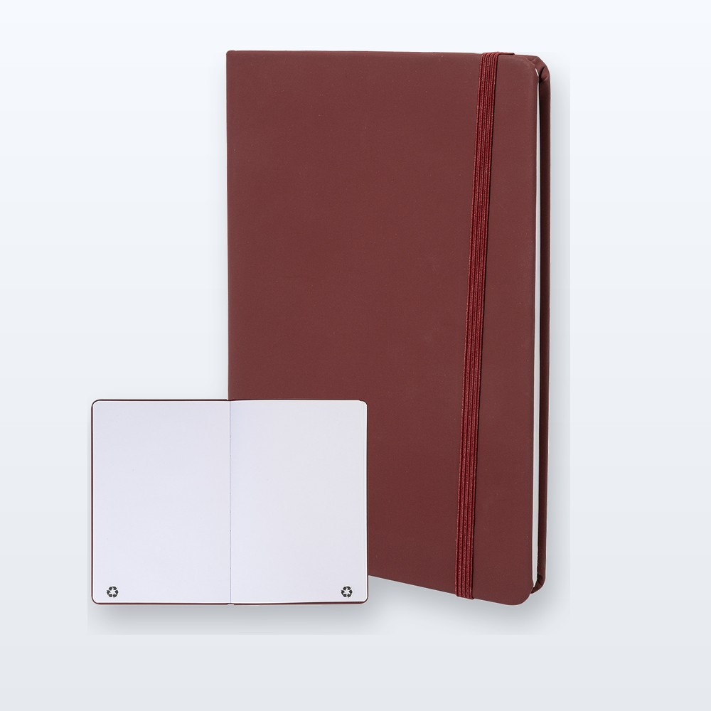 Quaderno in PU riciclato (RPU) - borgogna