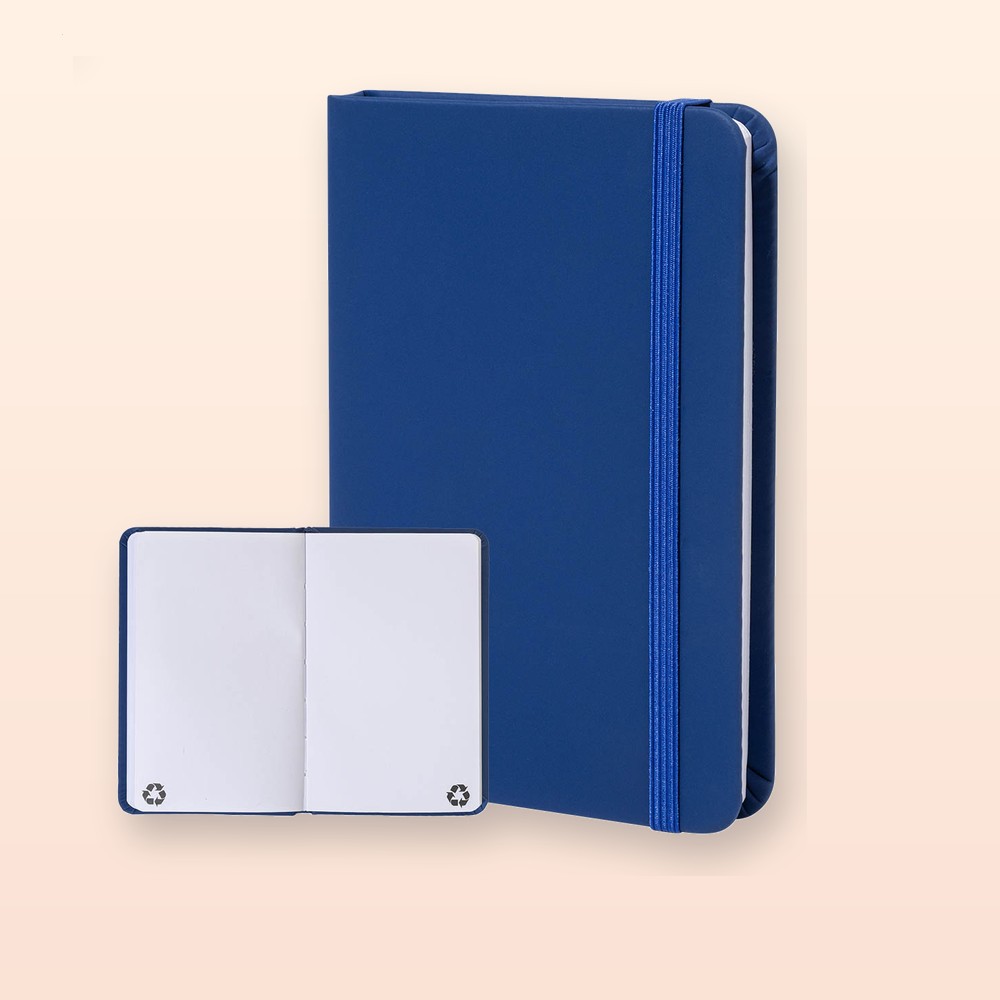 Quaderno in PU riciclato (RPU) - blu