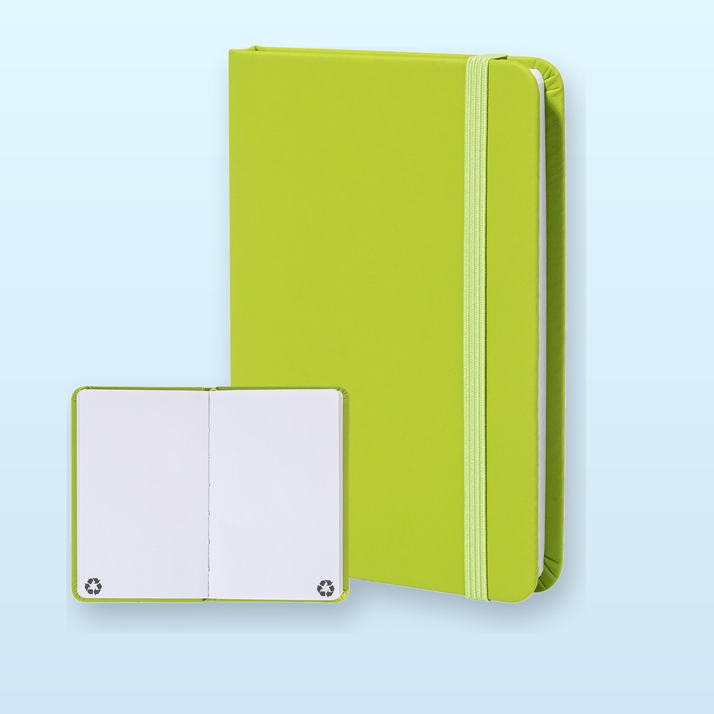 Quaderno in PU riciclato (RPU) - lime verde