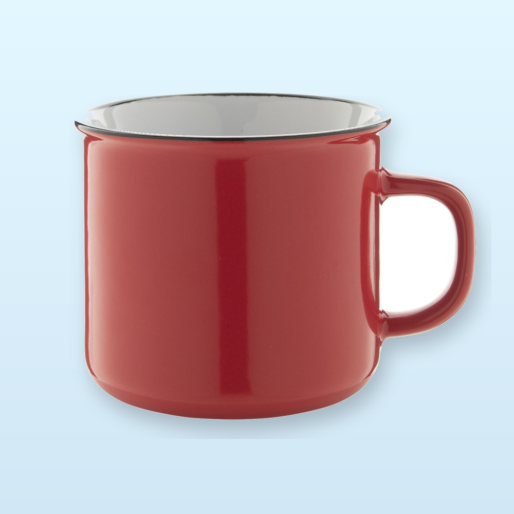Tazza vintage - rosso - bianco