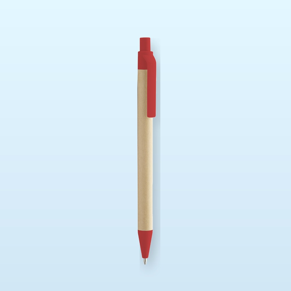 penna a sfera - rosso - naturale