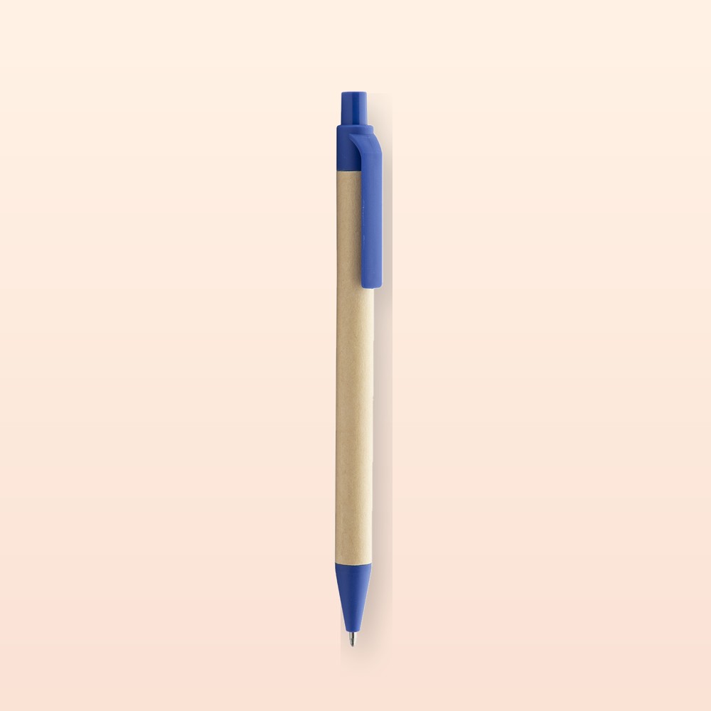 penna a sfera - blu - naturale