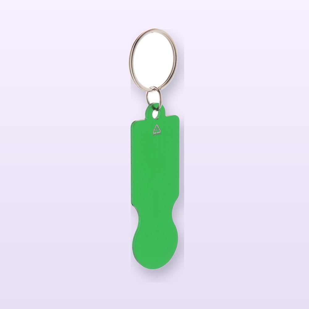 Portachiavi con gettone - verde