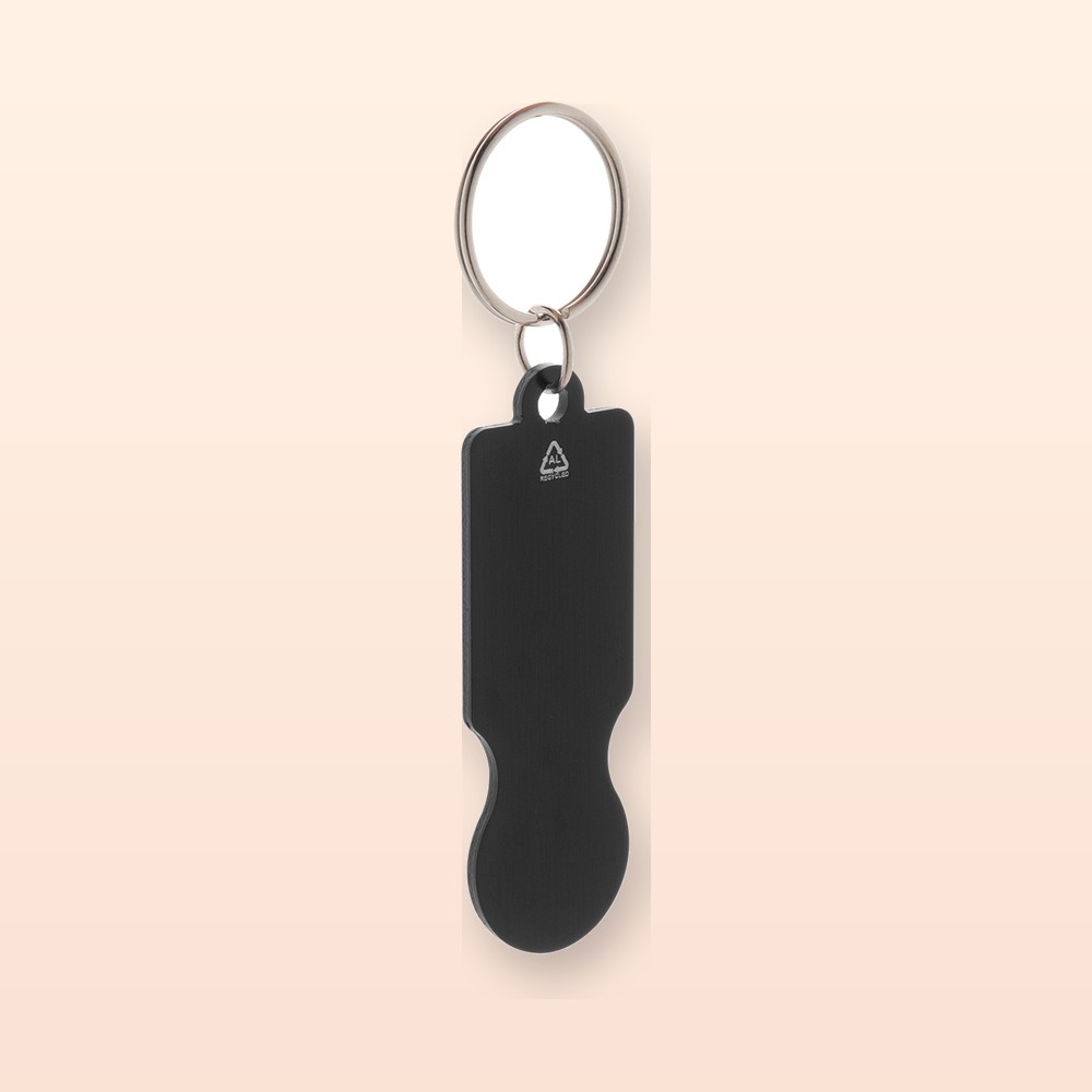 Portachiavi con gettone - nero