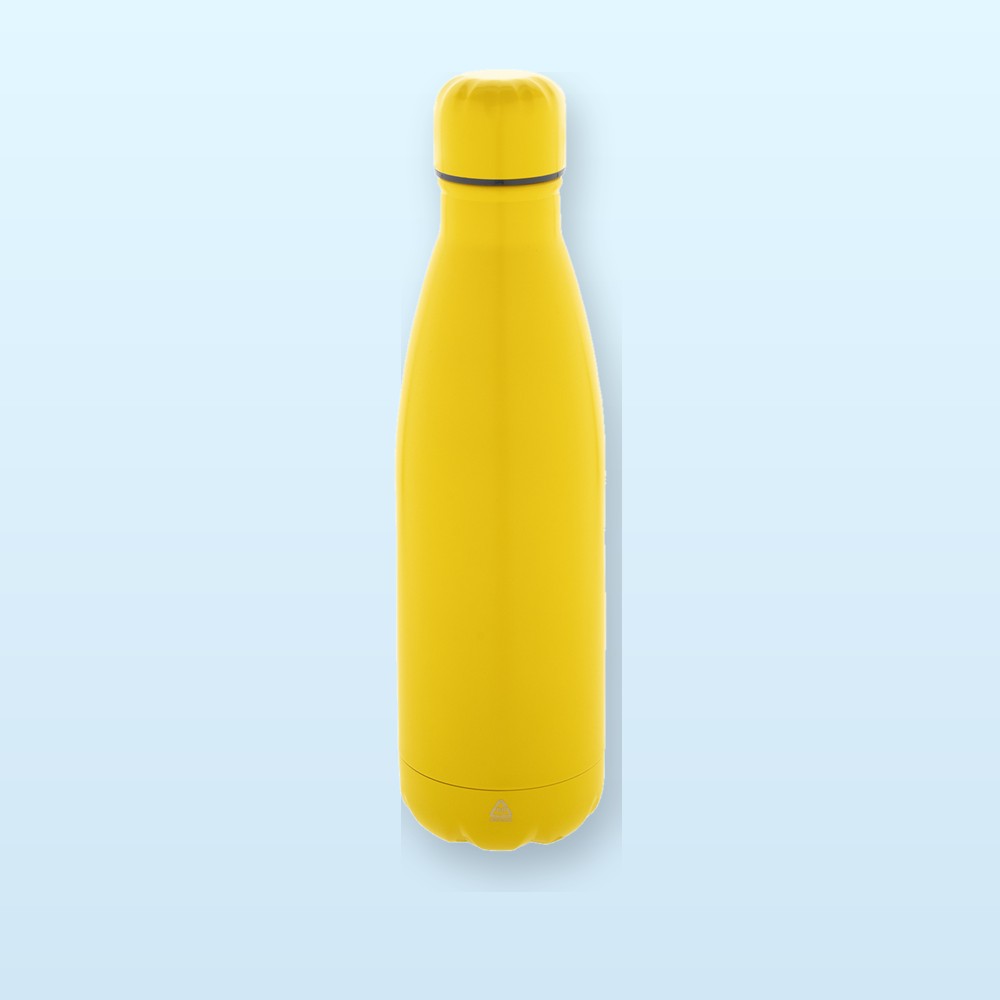 Borraccia in acciaio riciclato - giallo
