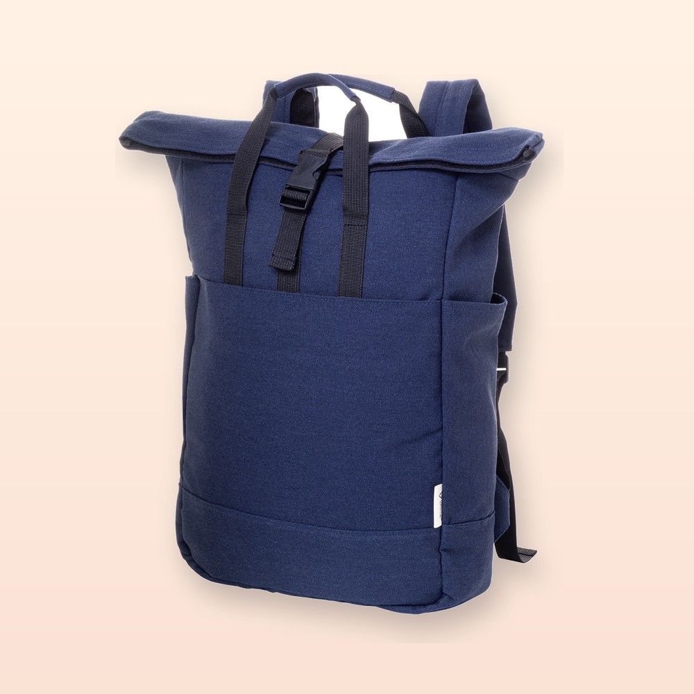 Zaino in tela riciclata - blu scuro