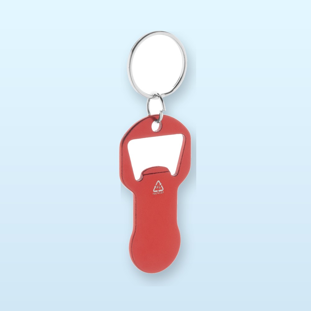 Portachiavi con apribottiglie - rosso
