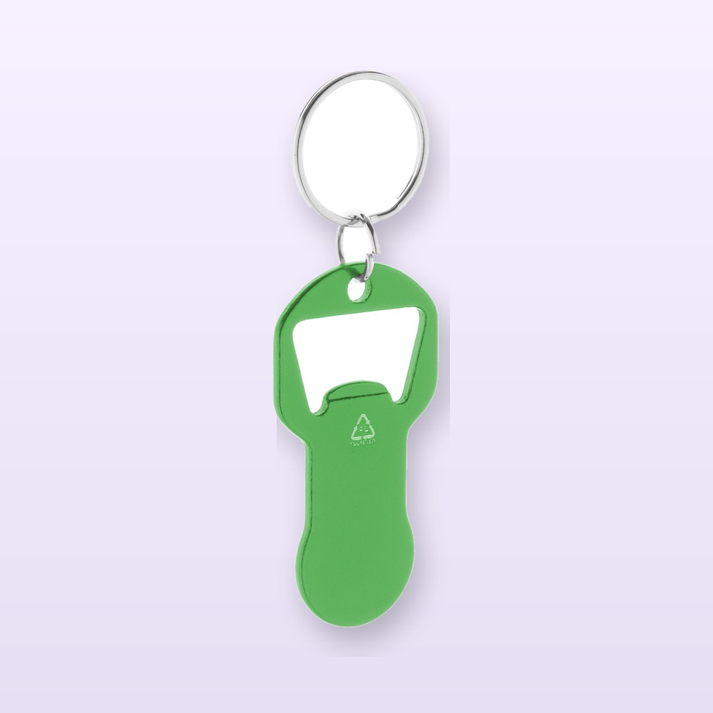 Portachiavi con apribottiglie - verde