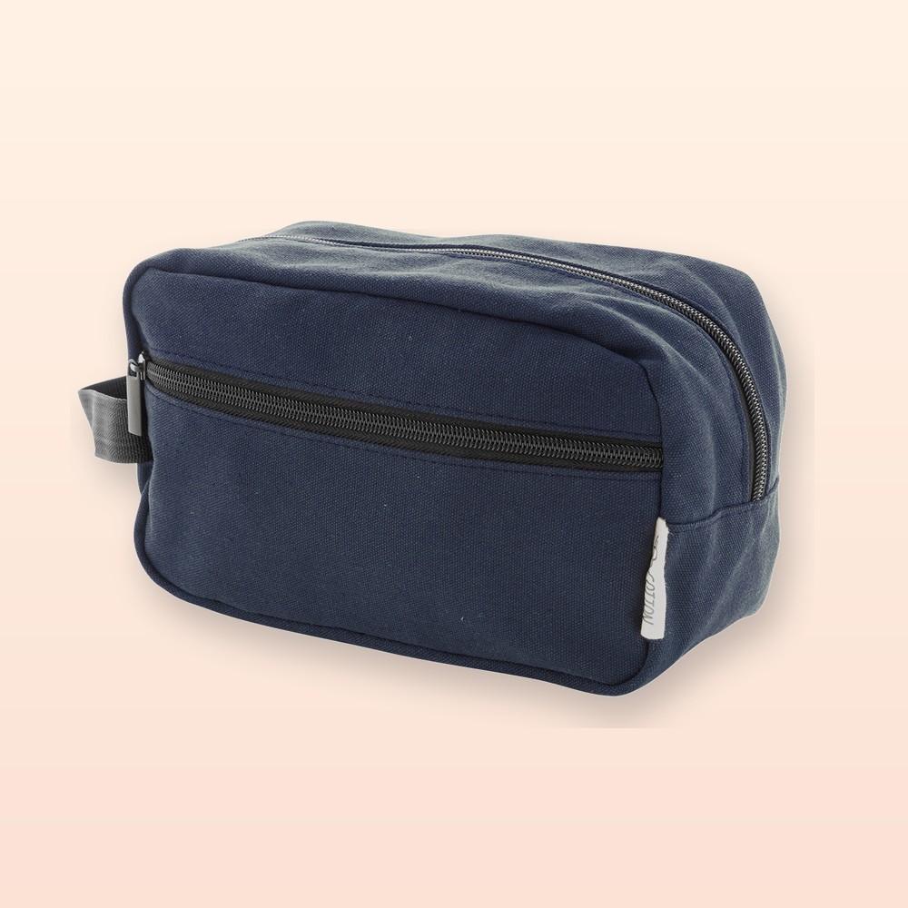 Trousse in canvas riciclato - blu scuro