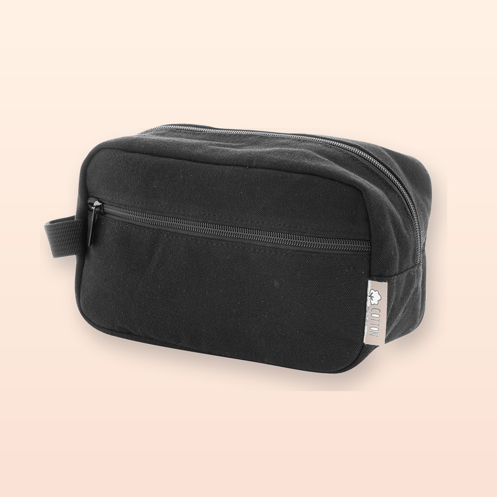 Trousse in canvas riciclato - nero