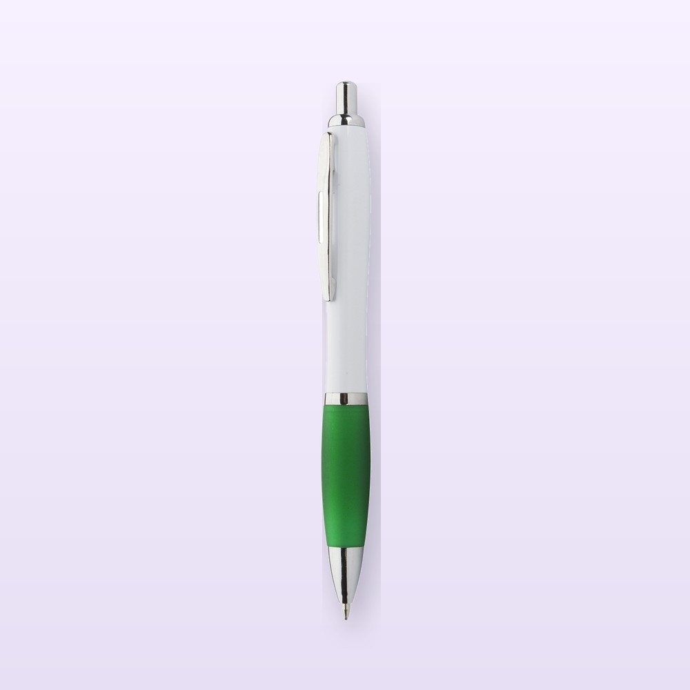 penna a sfera - verde - bianco