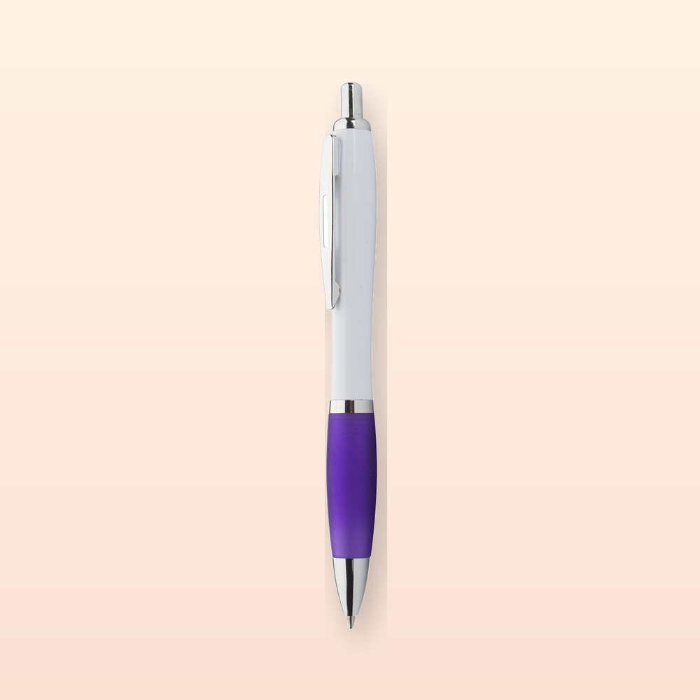 penna a sfera - viola - bianco