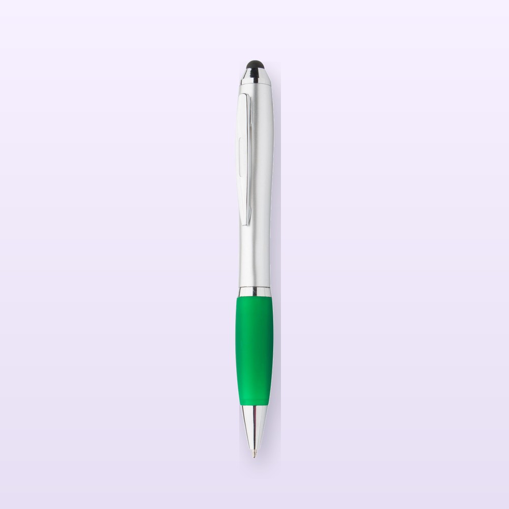 penna a sfera capacitiva - verde - argento