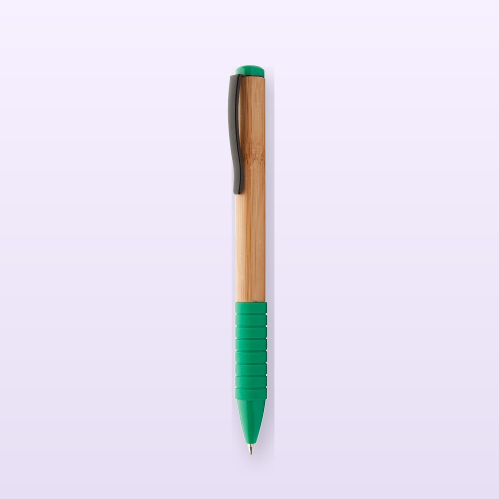 penna a sfera bambù - verde - naturale