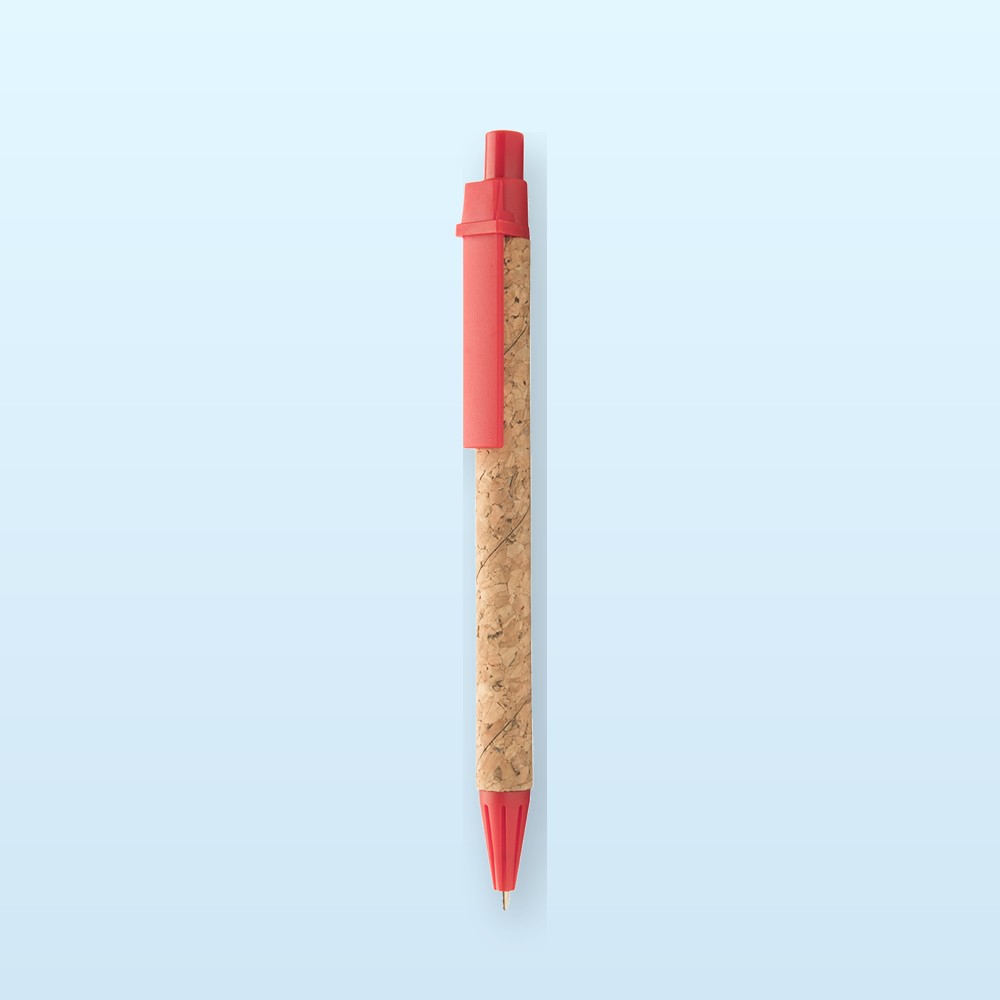 penna a sfera - rosso - naturale