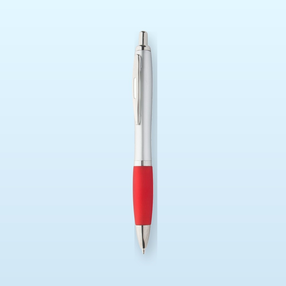 penna a sfera - rosso - argento