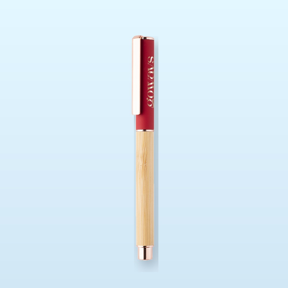 Penna roller - rosso - naturale