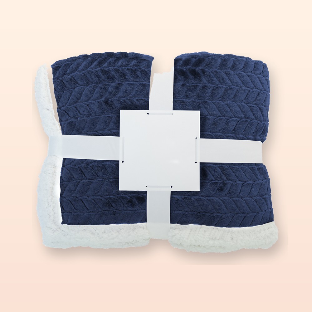 Coperta in RPET - blu scuro
