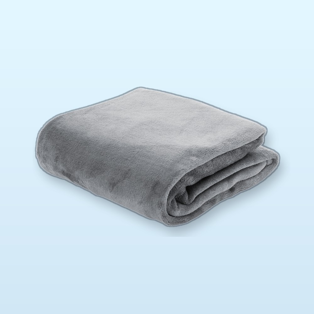 Coperta in flanella RPET - grigio