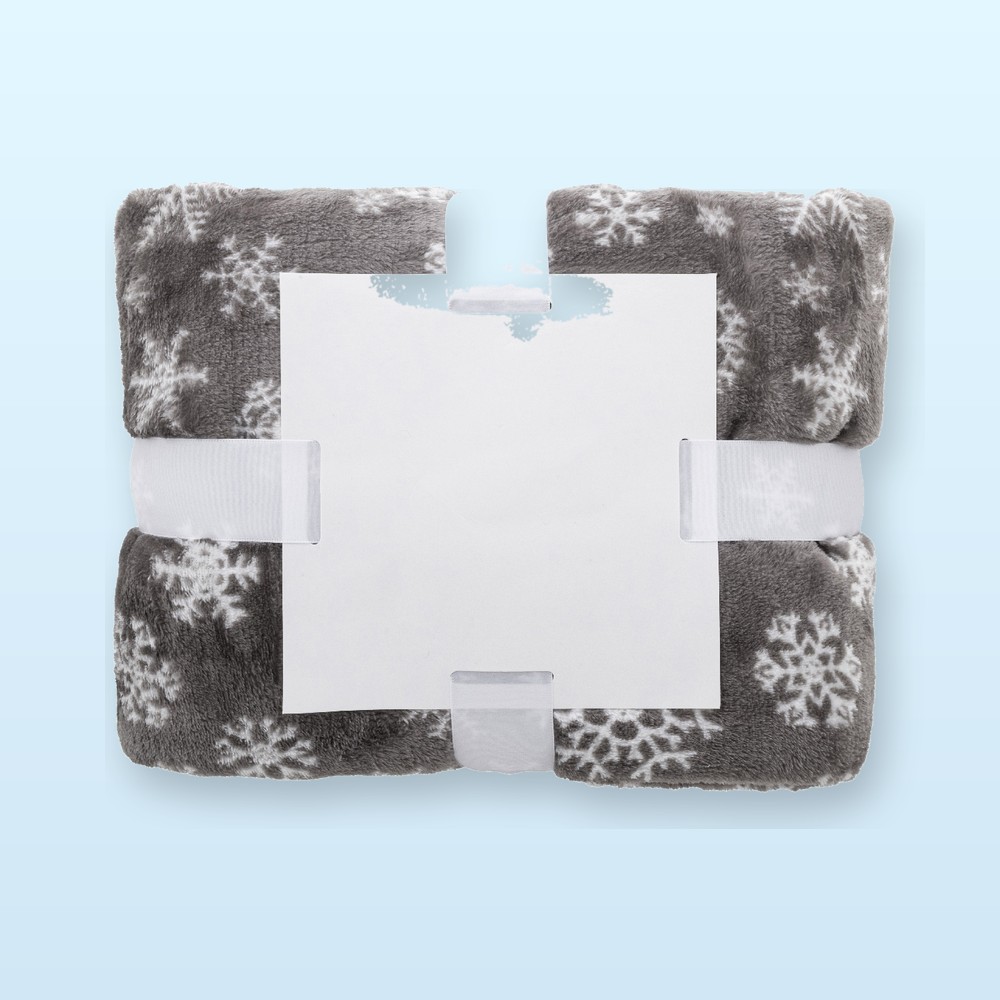 Coperta natalizia in RPET - grigio