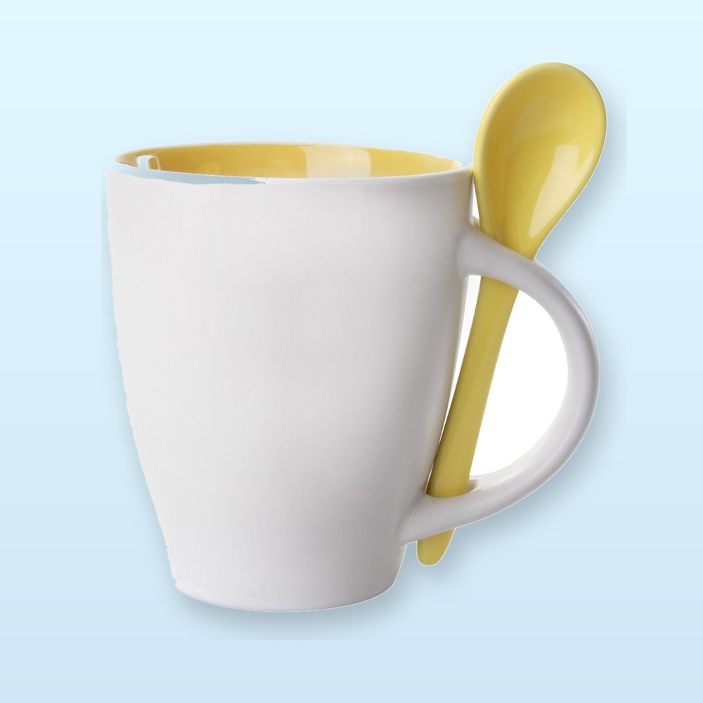 tazza mug - giallo - bianco