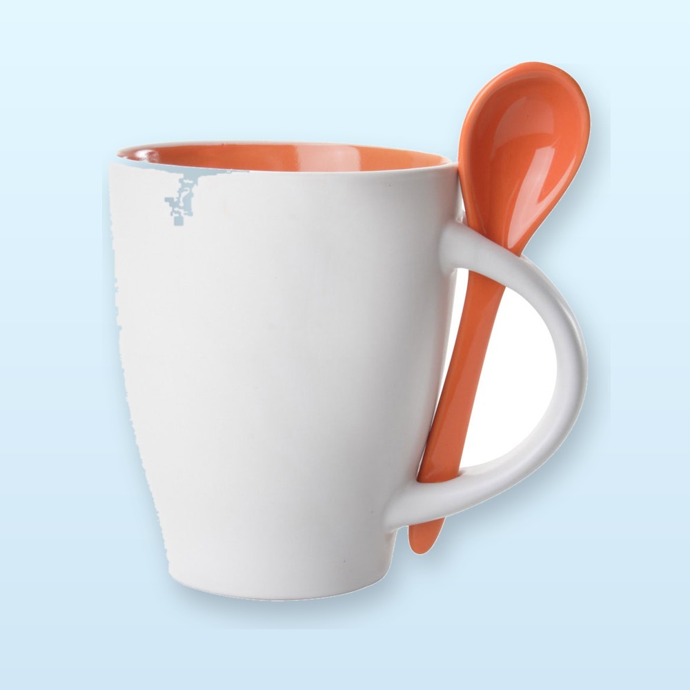 tazza mug - arancione - bianco