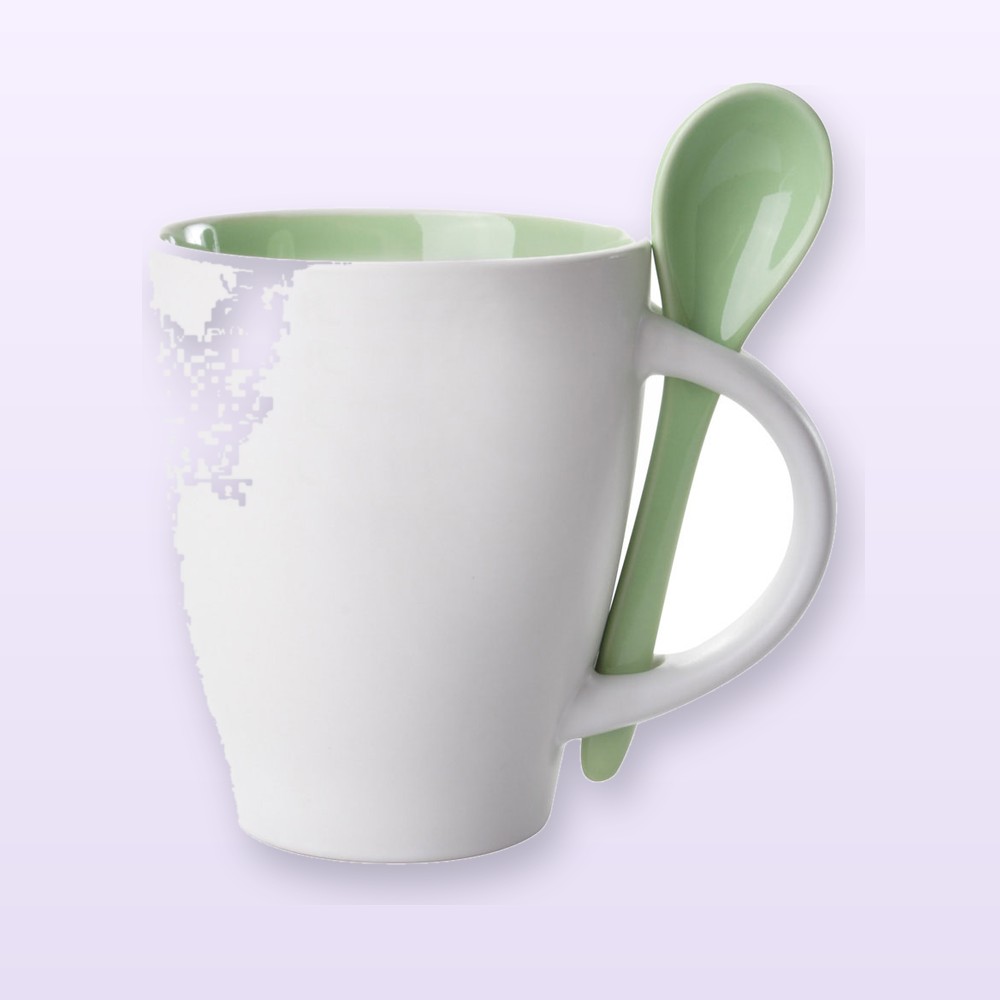 tazza mug - verde - bianco