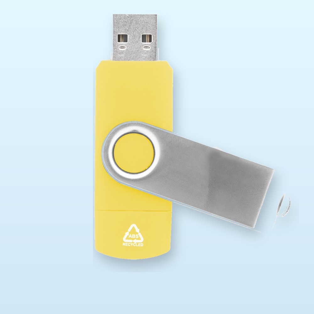 Chiavetta OTG USB in RABS - giallo - 32GB