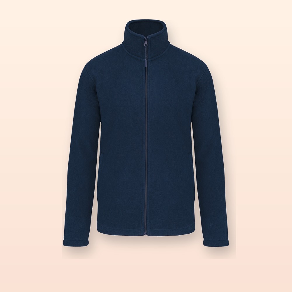 Giacca in pile full zip - blu scuro - L